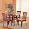 Baxton Studio Lida Modern and Contemporary Grey Fabric and Walnut Brown Finished Wood 5-Piece Dining Set 174-9879-10895-Zoro - alternate 6